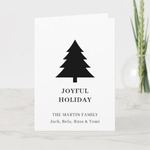 Minimal Scandinavian Christmas Tree Modern  Holiday Card