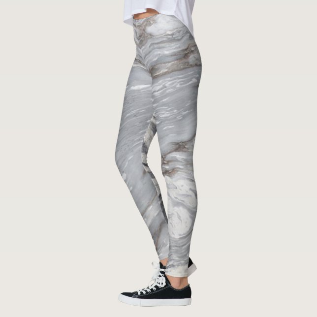 minimal scandinavian modern chic grey white marble leggings (Left)