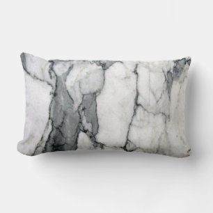minimal scandinavian modern chic grey white marble lumbar cushion