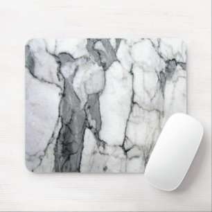 minimal scandinavian modern chic grey white marble mouse pad