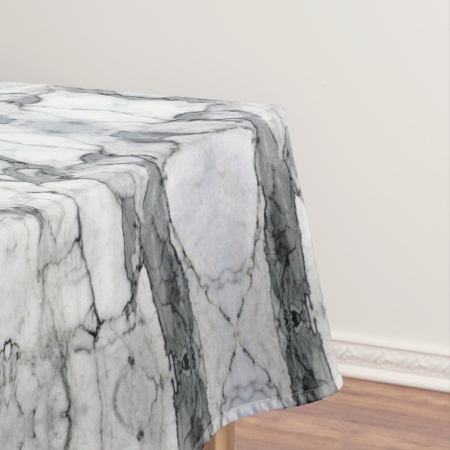 minimal scandinavian modern chic grey white marble tablecloth (In Situ)
