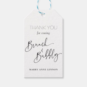 Minimal Script Brunch and Bubbly Gift Tags
