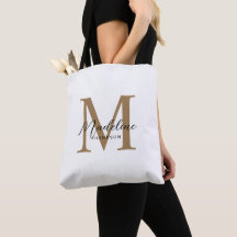 Minimal Script Calligraphy Gold Monogram White