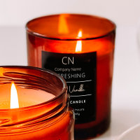 Minimal Script Candle Sticker Label