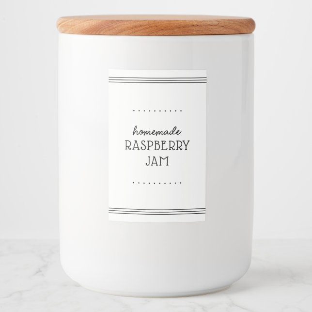 Minimal Script Cottage Food Label Set (Front)