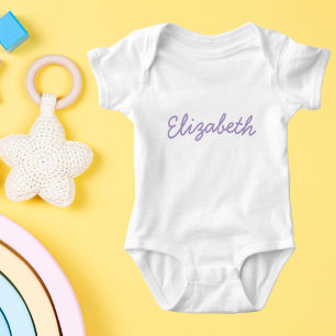Minimal Script Custom Name Baby Bodysuit