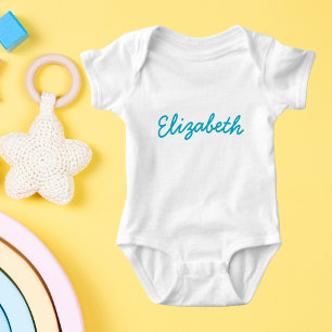 Minimal Script Custom Name Baby Bodysuit