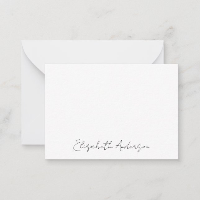 Minimal Script Monogram Card (Front)