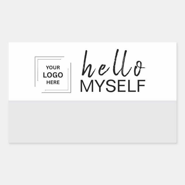 Minimal Script Name Badge Sticker Design (Front)