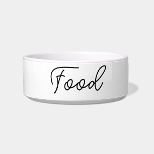 Minimal script pet feed bowl