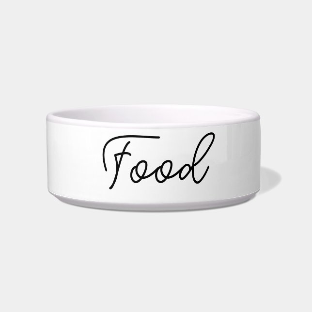 Minimal script pet feed bowl (Front)