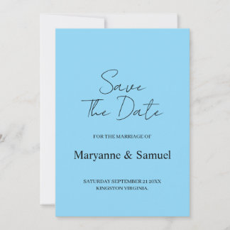 Minimal Script Photo Save the Date