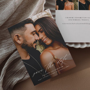 Minimal Script Photo Save The Date