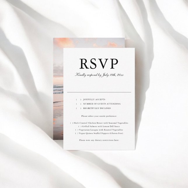 Minimal Script Photo Wedding RSVP (Creator Uploaded)