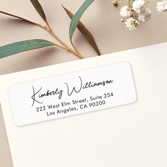 Minimal Script Return Address Label (Creator Uploaded)