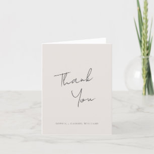 Minimal Script Thank You Card
