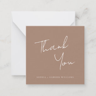 Minimal Script Thank You Card
