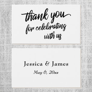 Minimal Script Thank You for Celebrating with Us