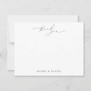 Minimal Script Thank You Personalised Stationery Card