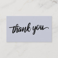 Minimal Script Typography Dusty Blue Thank You