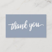 Minimal Script Typography Dusty Blue Thank You