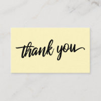Minimal Script Typography Light Yellow Thank You