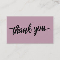 Minimal Script Typography Medium Mauve Thank You