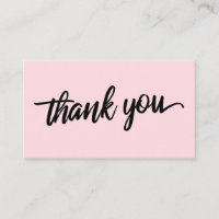 Minimal Script Typography Pastel Pink Thank You