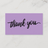 Minimal Script Typography Purple Thank You