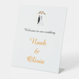 Minimal Script Wedding Welcome Sign