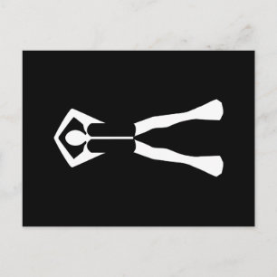 Minimal Scuba Diver Postcard - Simple Clean