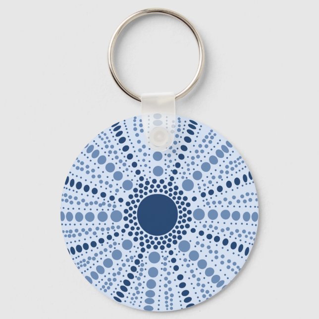 Minimal Sea Urchin Geometric Key Ring (Front)