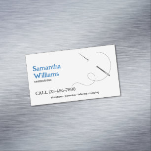Minimal Seamstress Magnetic Business Card