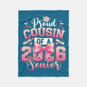 Minimal Senior 2026 Class 26 Coquette Fleece Blanket