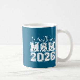 Minimal Senior 2026 Wrestling Mom Proud Coffee Mug