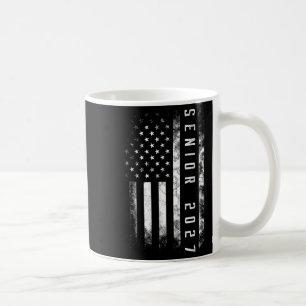 Minimal Senior 2027 American Flag Usa Coffee Mug