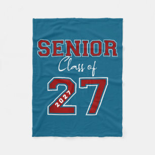 Minimal Senior 2027 Maroon Jersey Class Fleece Blanket