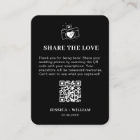 Minimal Share the Love QR code Sign