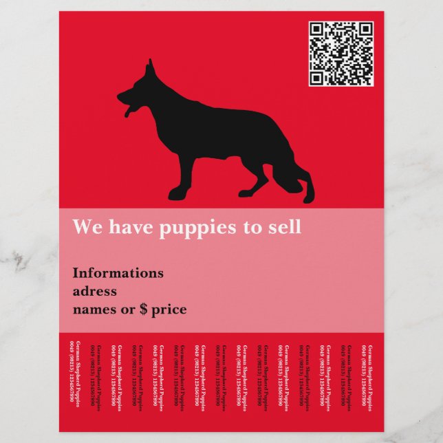 Minimal Shepherd Dog personalised Flyer (Front)