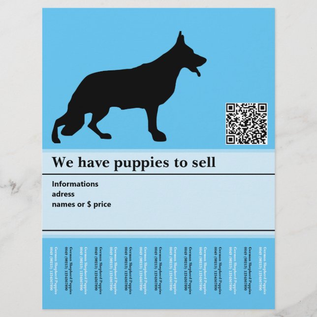 Minimal Shepherd Dog personalised Flyer (Front)