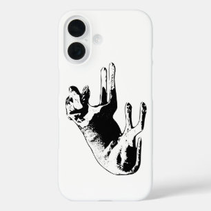 Minimal Side Lounge—Modern Dog iPhone 16 Case