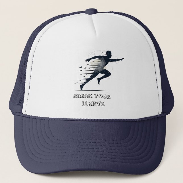 Minimal Silhouette Motion – Modern Graphic Trucker Hat (Front)