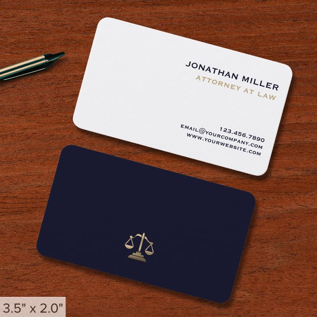 Minimal Simple Attorney at Law Business Card (Creator Uploaded)