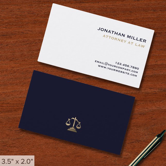 Minimal Simple Attorney Business Card (Creator Uploaded)