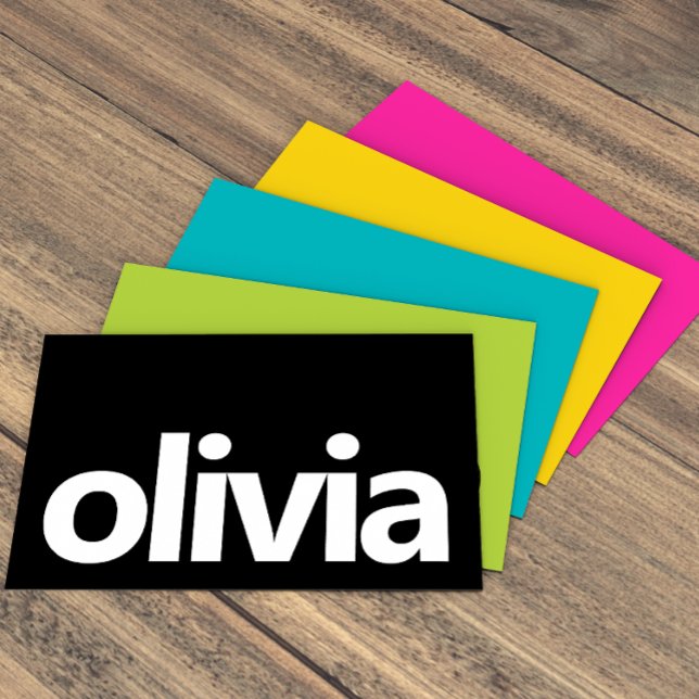 Minimal simple Black & White Big Brand Name Business Card (Creator Uploaded)