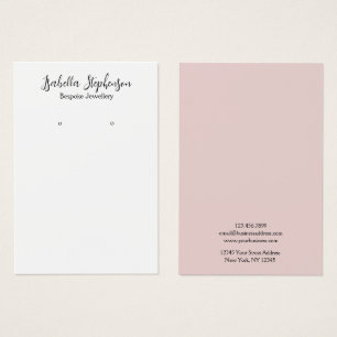 Minimal Simple Black White Pink Earring Display