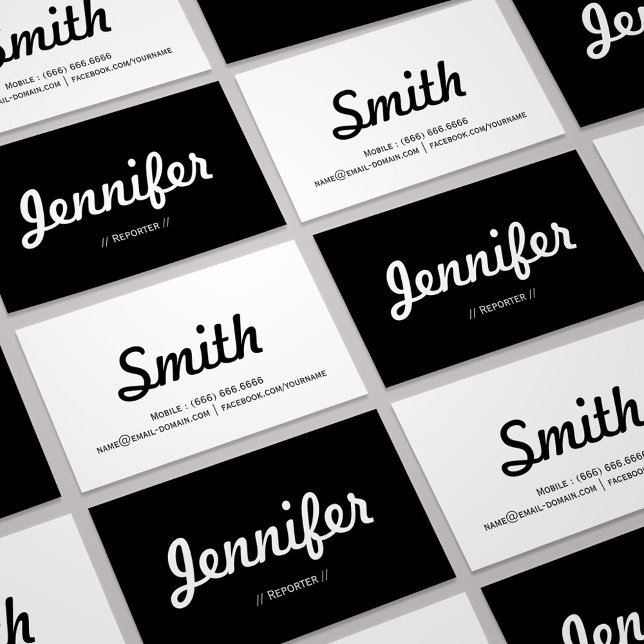 Minimal Simple Black White Understated Business Card (Creator Uploaded)