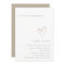 Minimal Simple Blush Pink Heart Engagement Invite