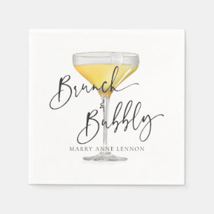 Minimal Simple Brunch and Bubbly Napkins
