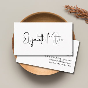 Minimal Simple Clean Black&White Elegant Business Card